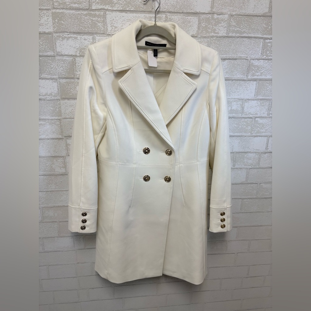 White House Black Market Trench Coat in White
